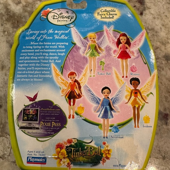 Disney Fairies Tinker Bell 3 1/2" Figure 2008 Playmates Toys New - Picture 5 of 5
